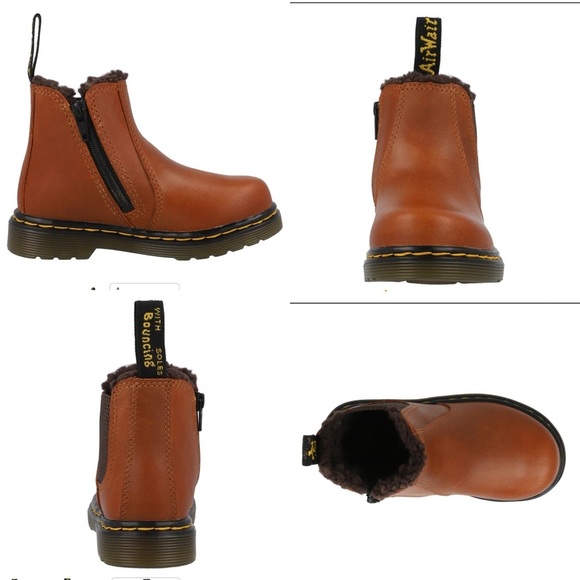 Dr. Martens 2976 Leonore Brown Chelsea Boots Little Kid/Toddler Size 7 - Picture 2 of 14